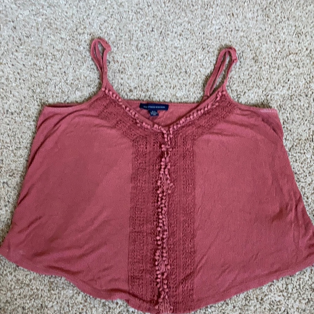 American Eagle Outfitters Coral crop top medium